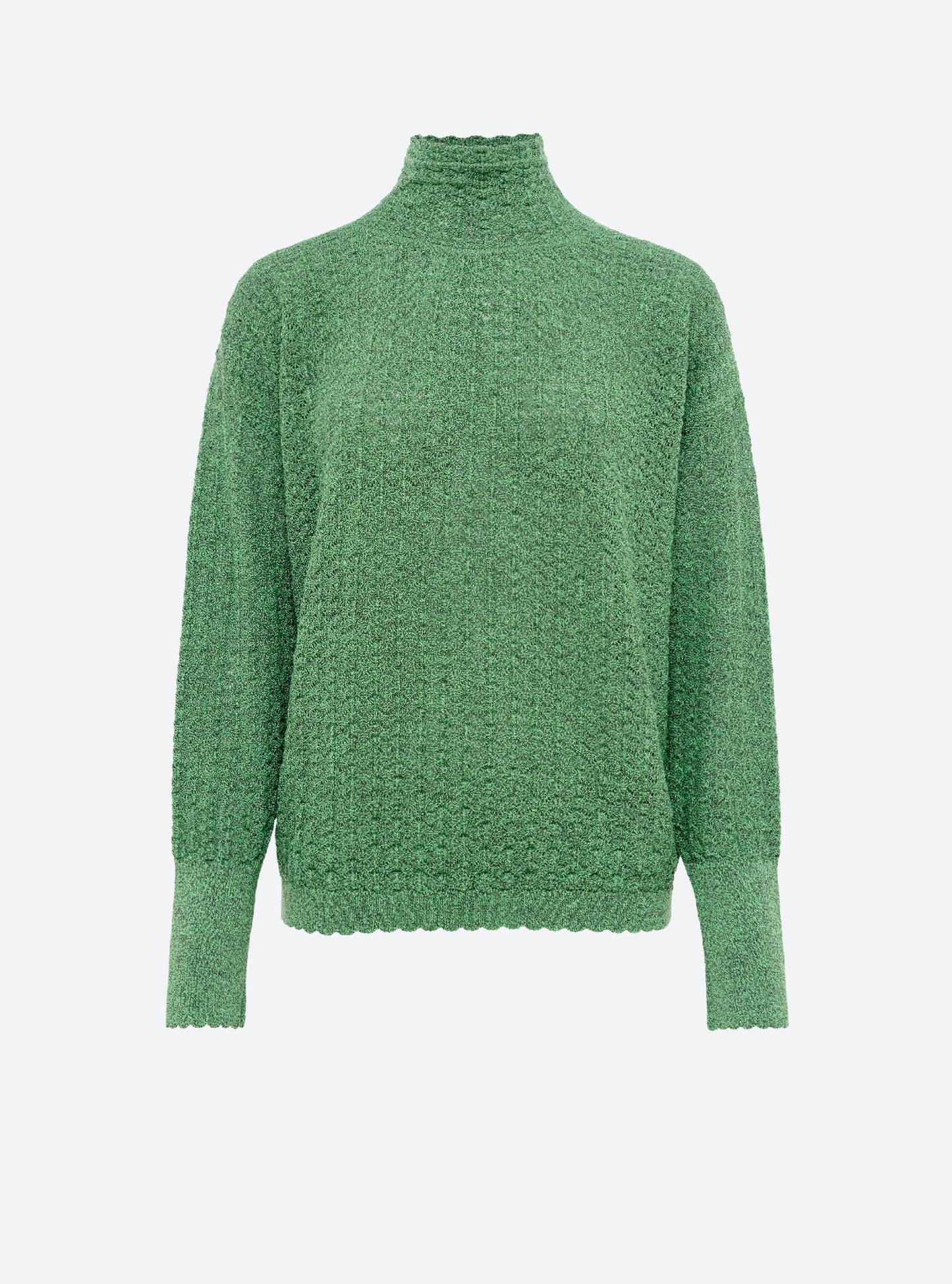 top maille pointelle col montant