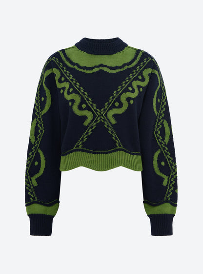pull maille jacquard
