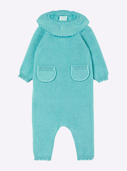 combinaison bébé à col festonné