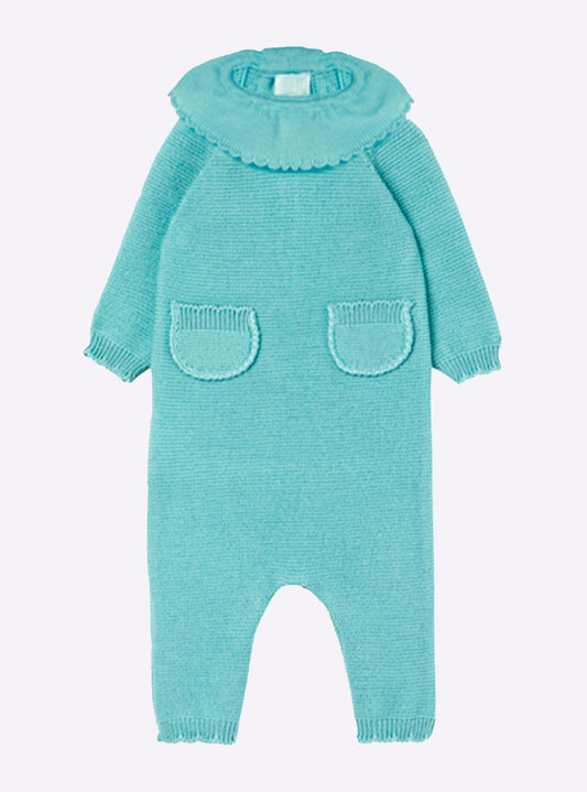 combinaison bébé à col festonné