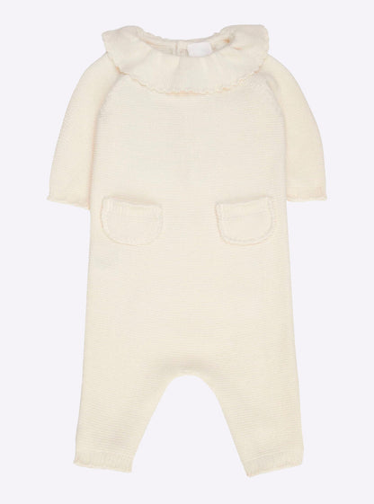 combinaison bébé à col festonné