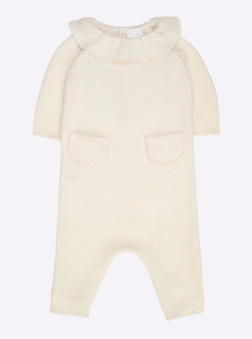 combinaison bébé à col festonné