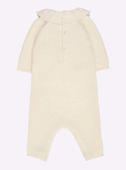combinaison bébé à col festonné