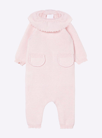 combinaison bébé à col festonné