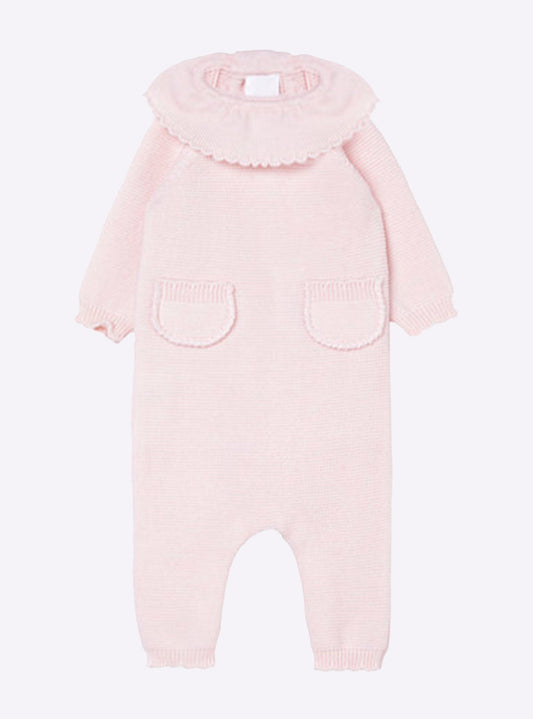 combinaison bébé à col festonné