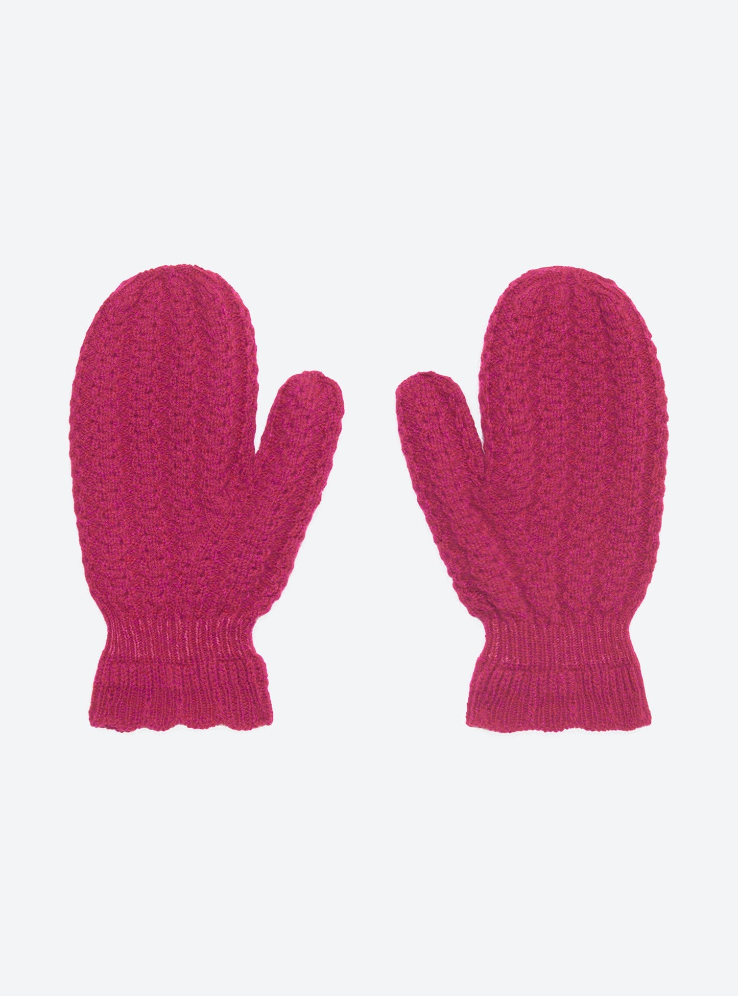 moufles en maille torsadée