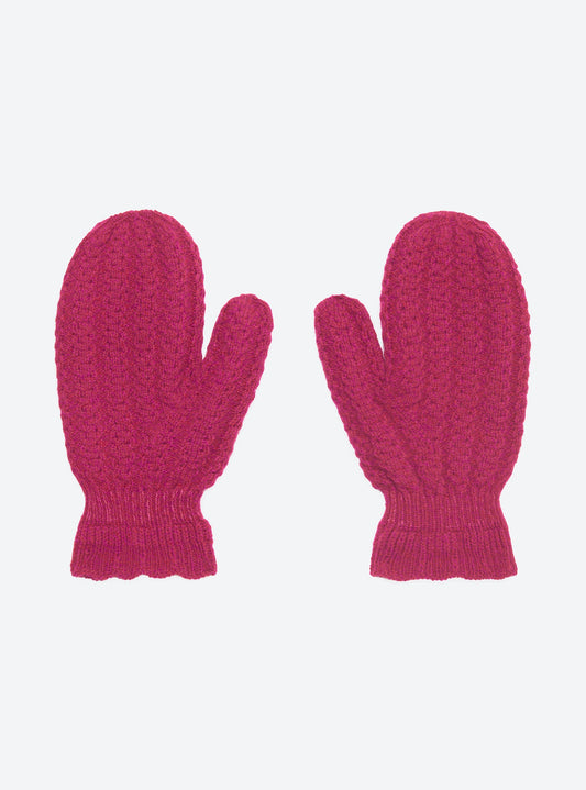 moufles en maille torsadée