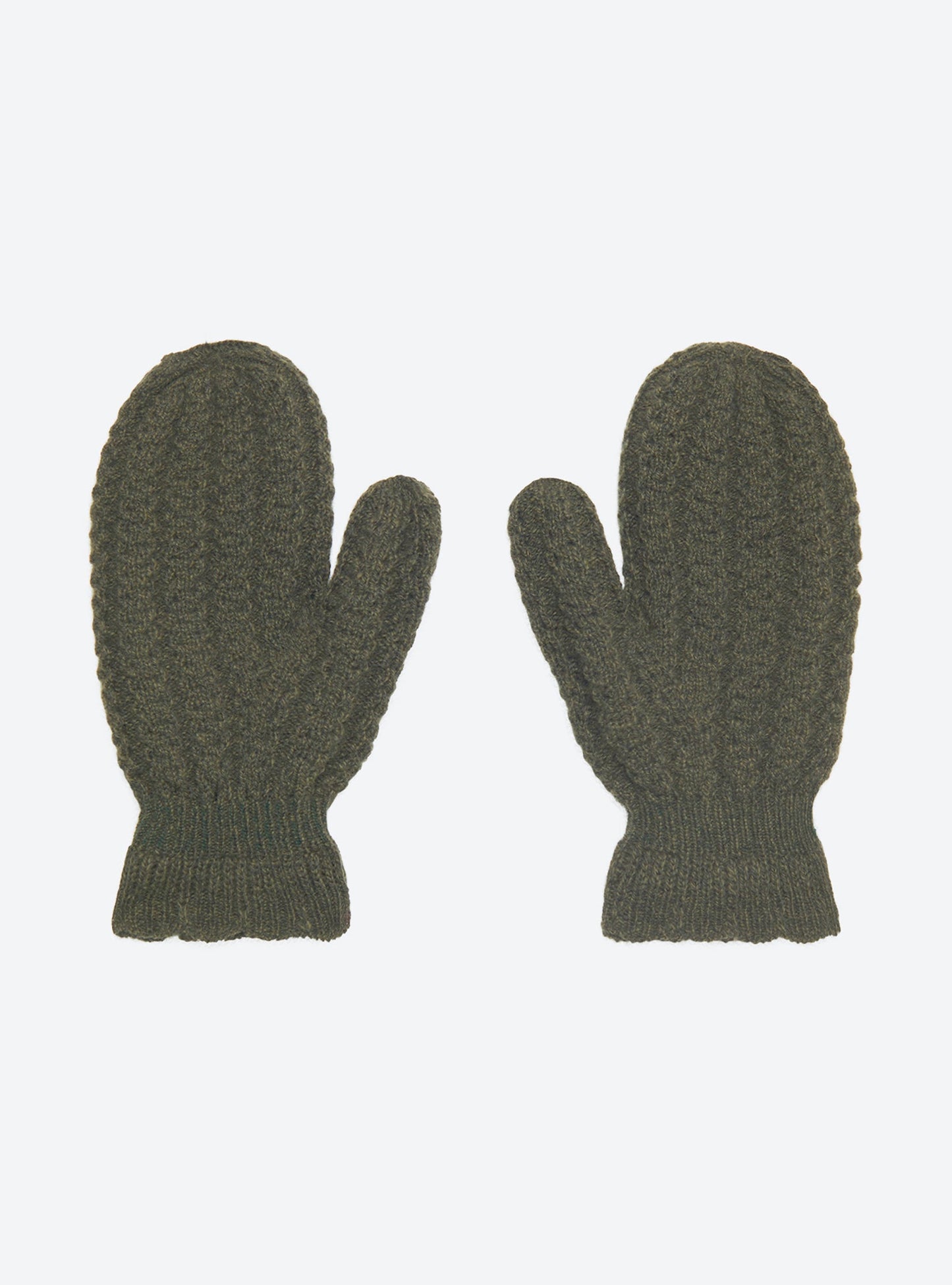 moufles en maille torsadée