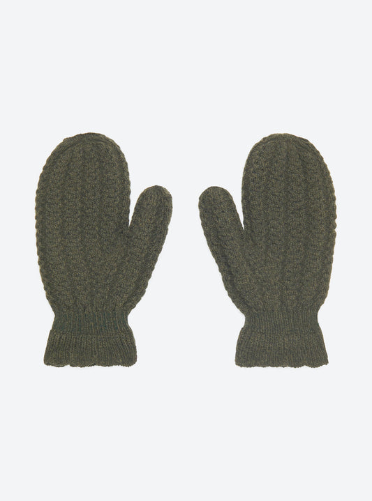 moufles en maille torsadée