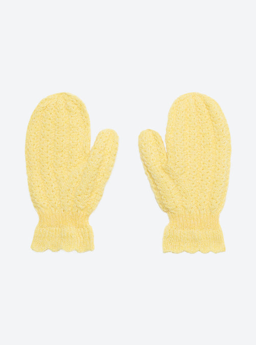 moufles en maille torsadée