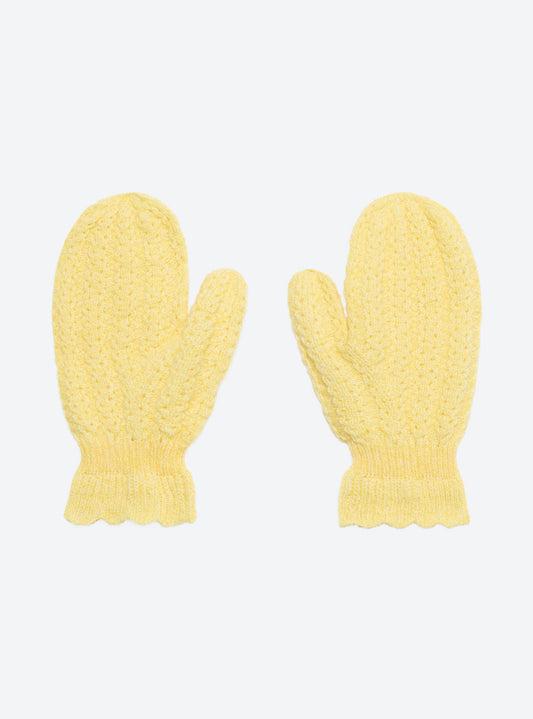 moufles en maille torsadée