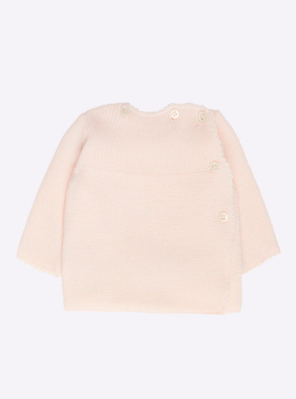 brassière bébé à côtes et picots