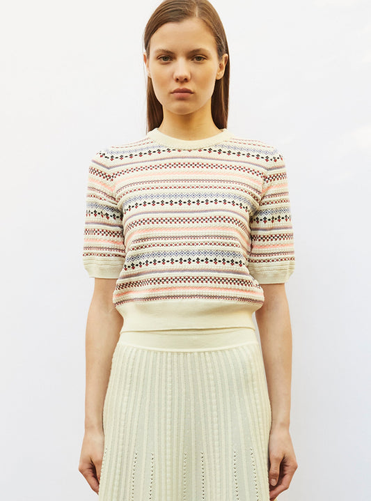 top maille jacquard fair isle