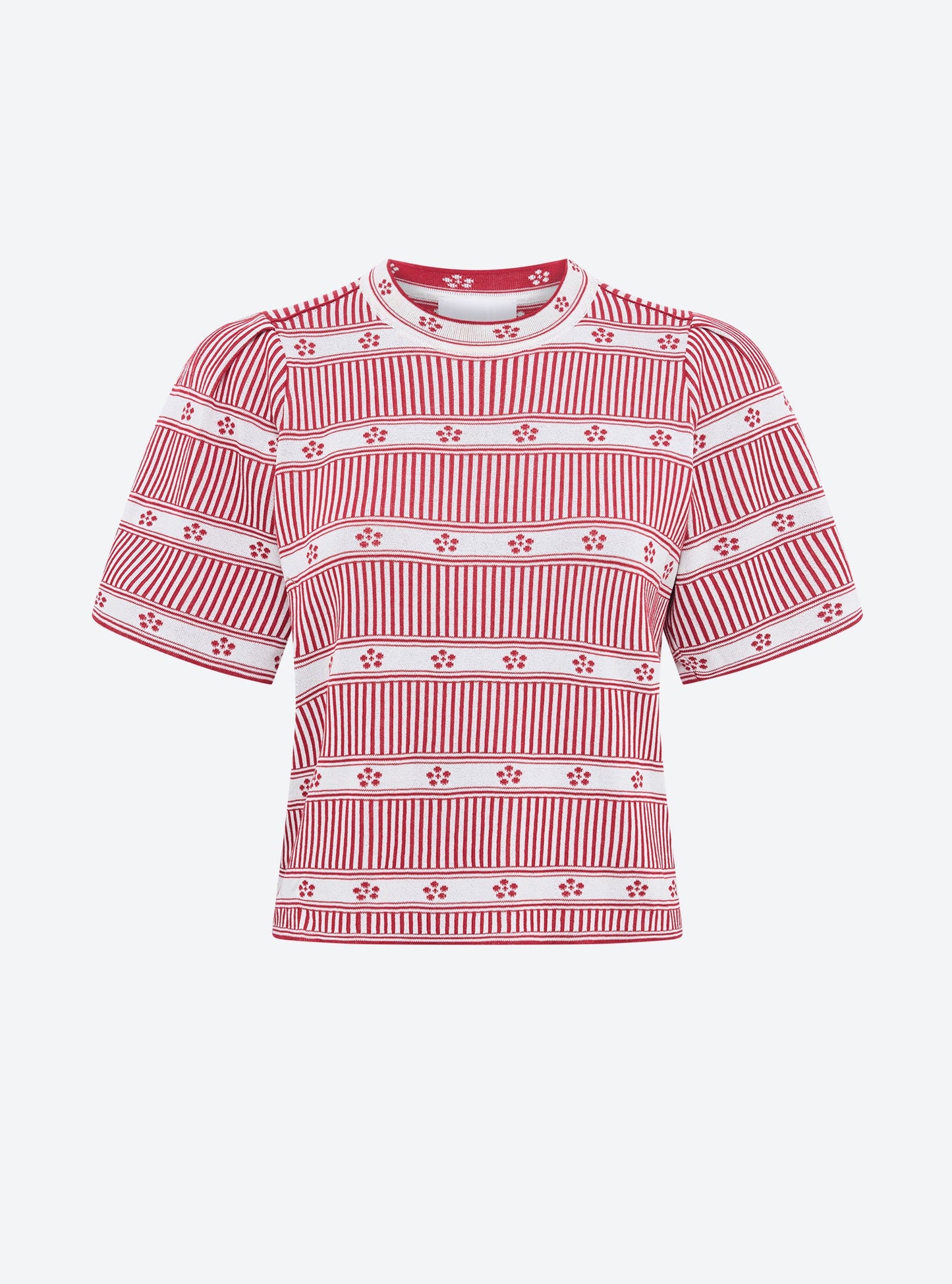 top jacquard mini fleurs