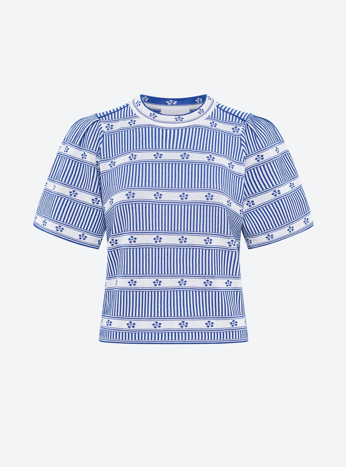 top jacquard mini fleurs