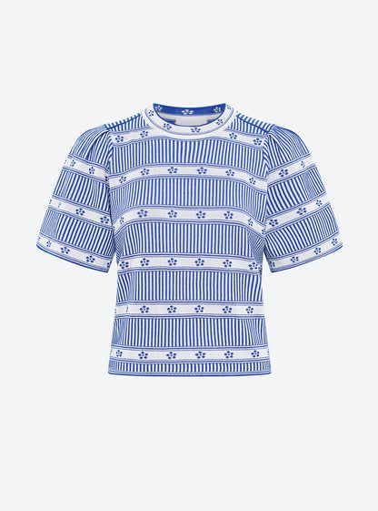 top jacquard mini fleurs