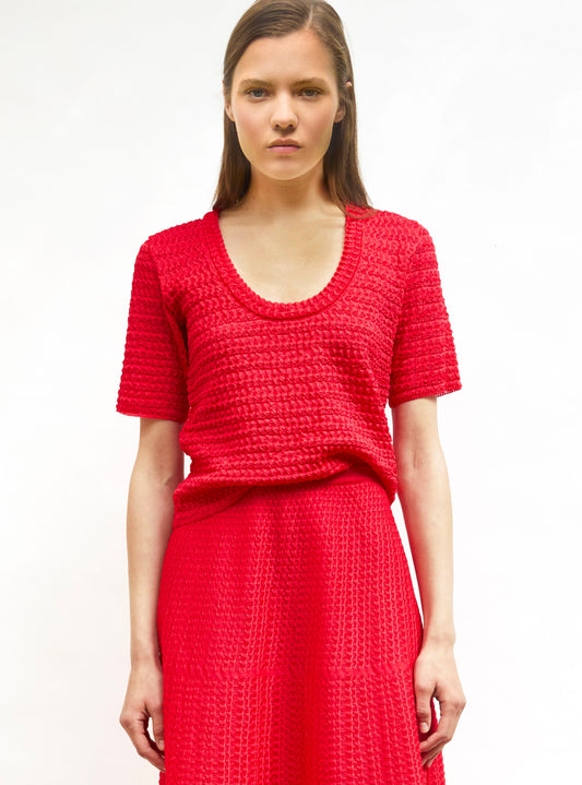 top maille organza