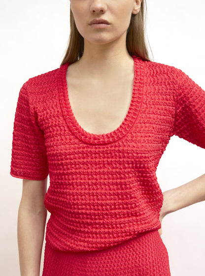top maille organza