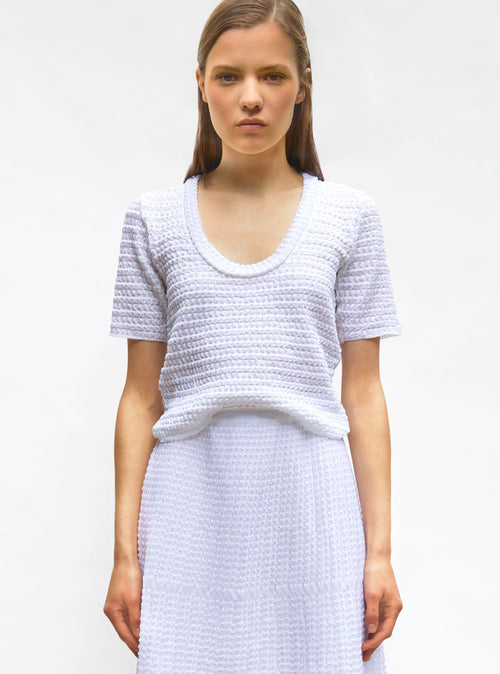 top maille organza