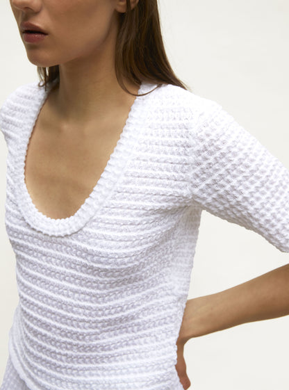 top maille organza