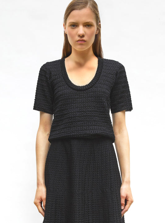 top maille organza