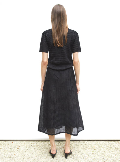 jupe légère maille organza