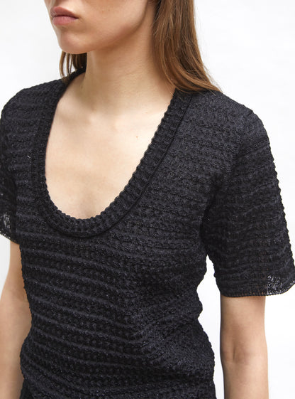 top maille organza