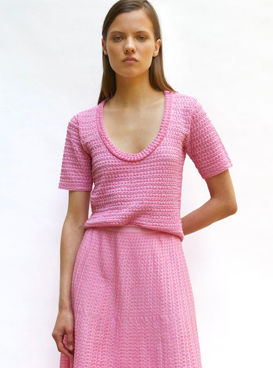 top maille organza