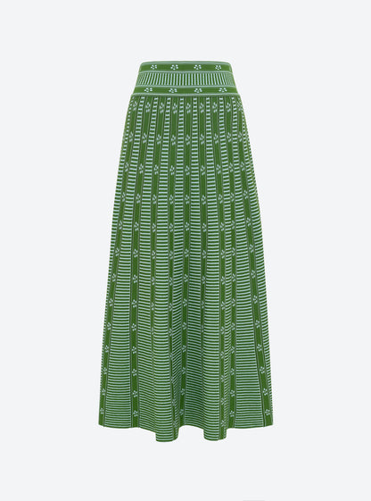 jupe jacquard mini fleurs