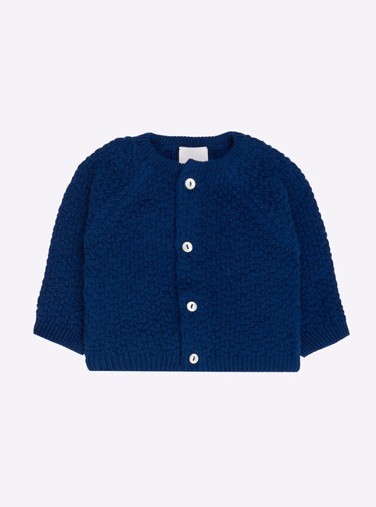 cardigan bébé en maille damier