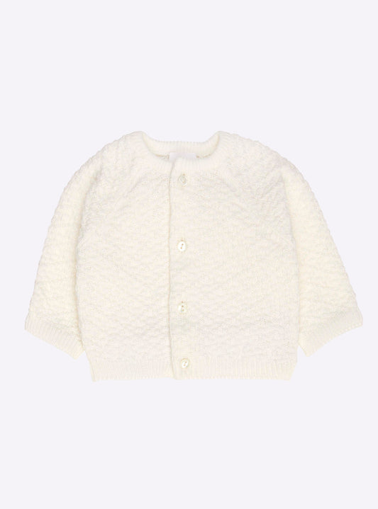 cardigan bébé en maille damier