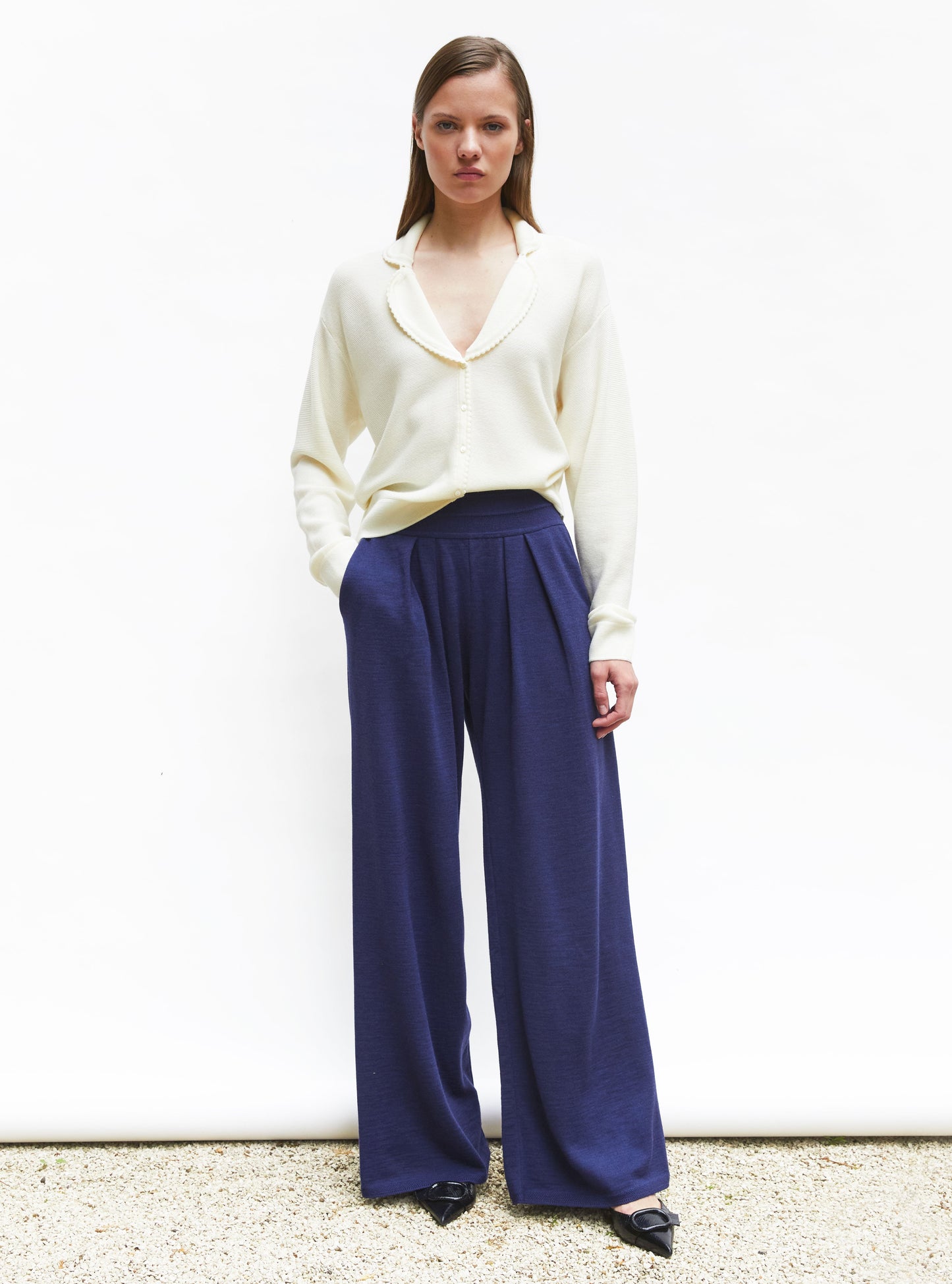 pantalon fluide maille légère