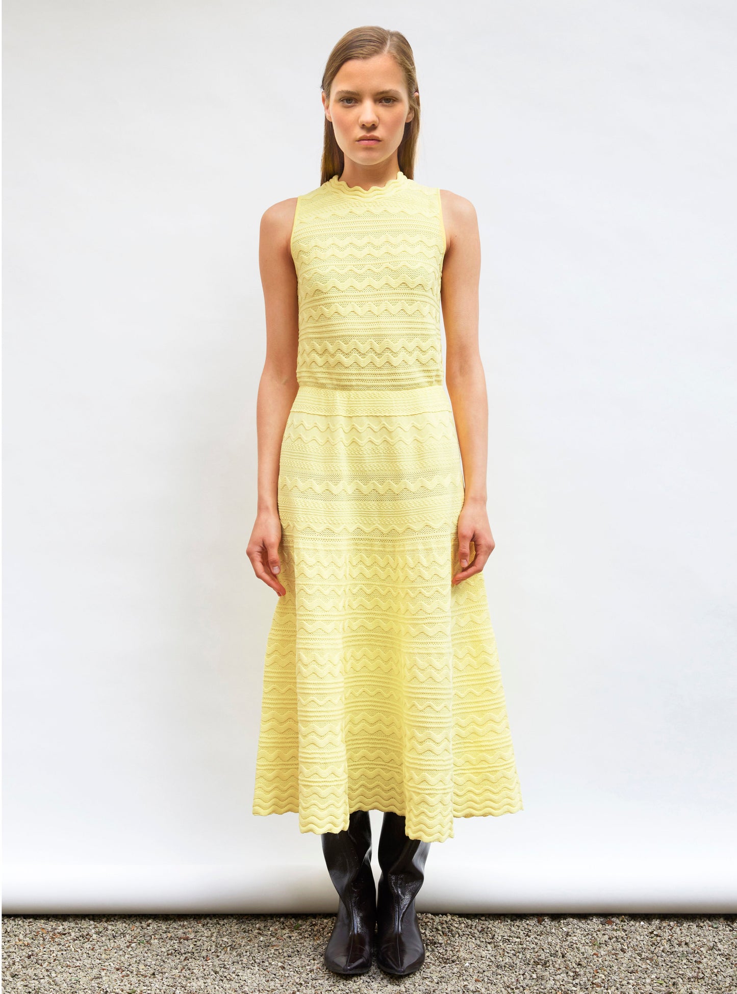 robe longue maille croquet