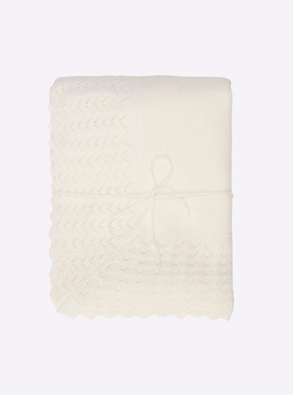 couverture bébé à volant dentelle
