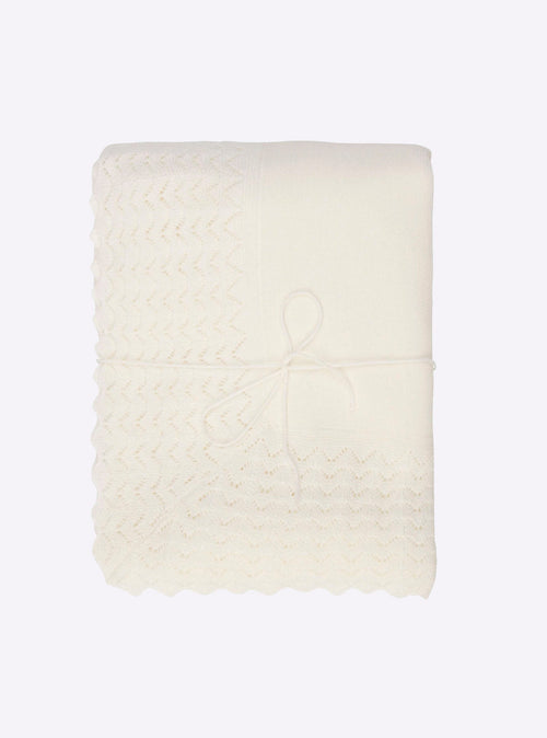 couverture bébé à volant dentelle