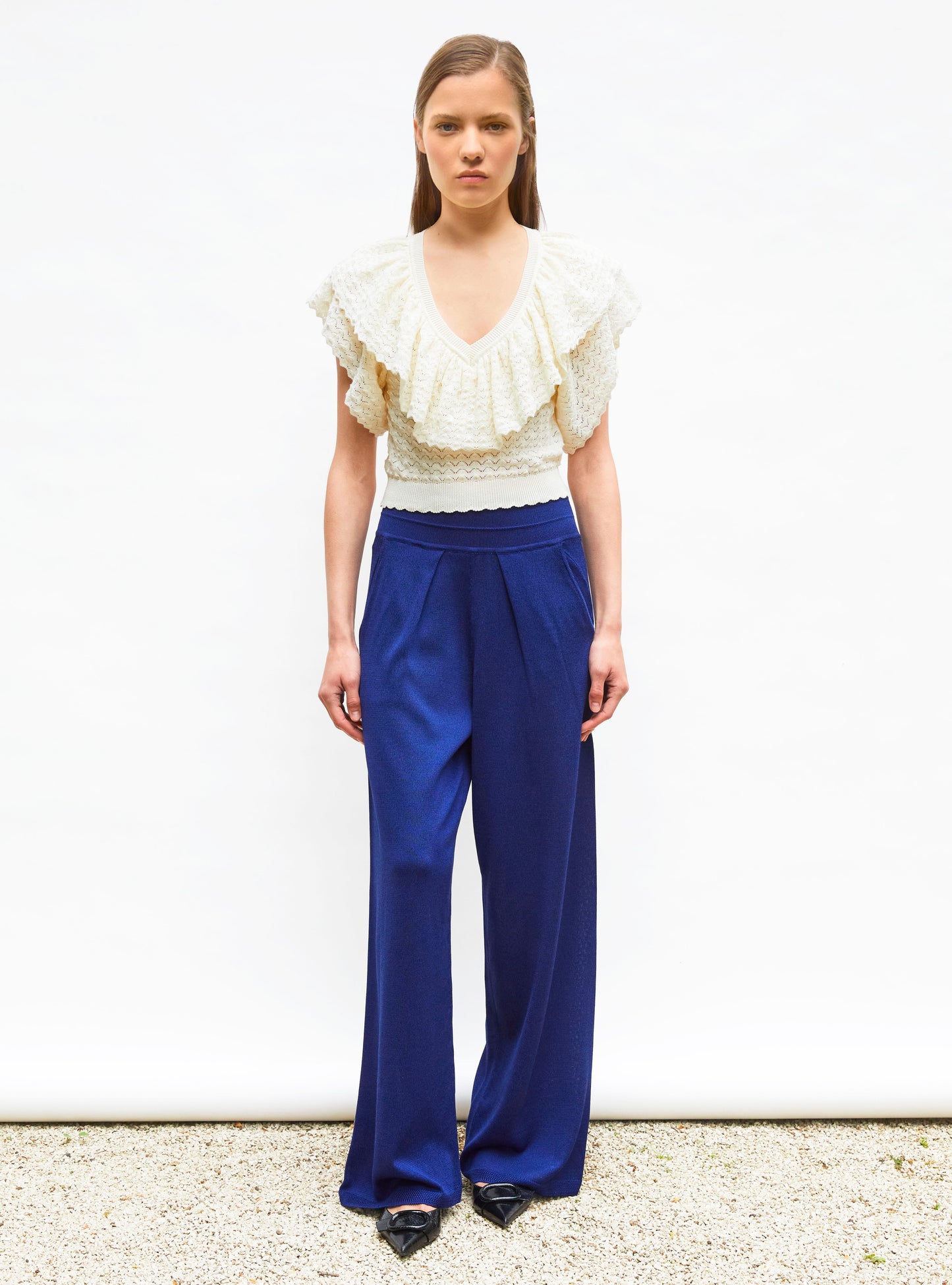 top v maille pointelle