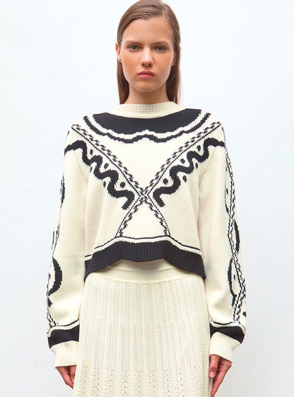 pull maille jacquard