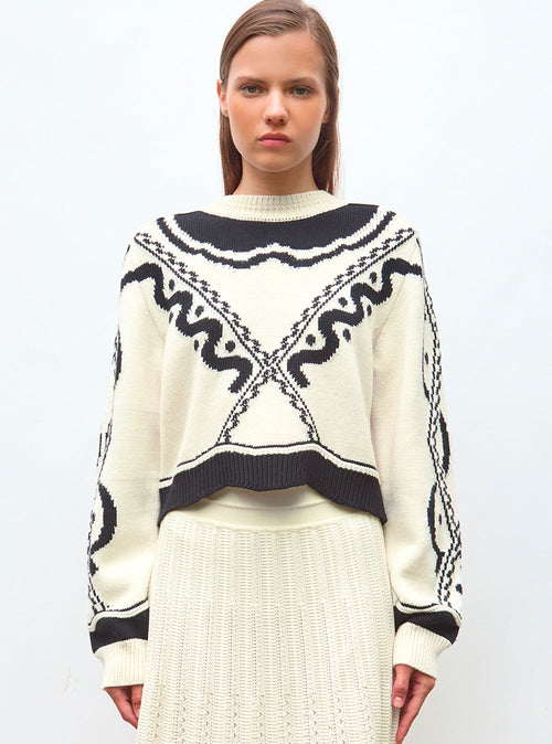 pull maille jacquard