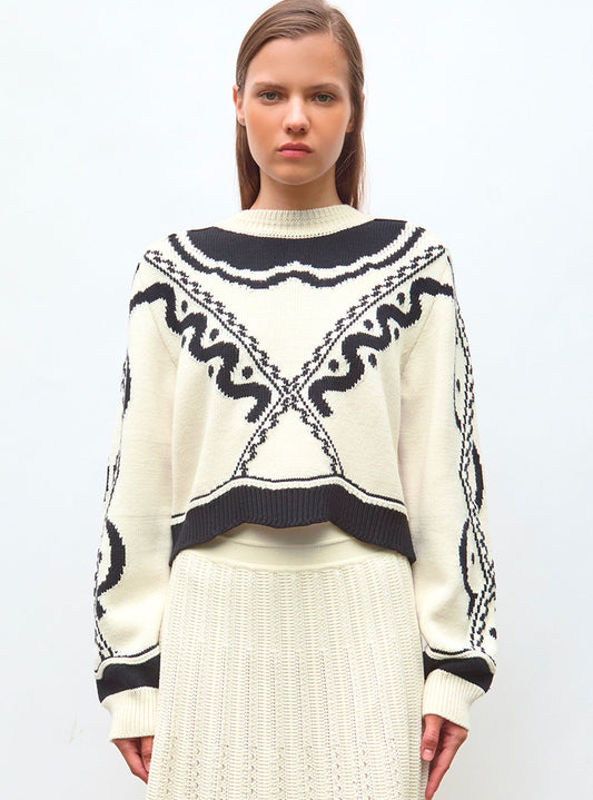 pull maille jacquard