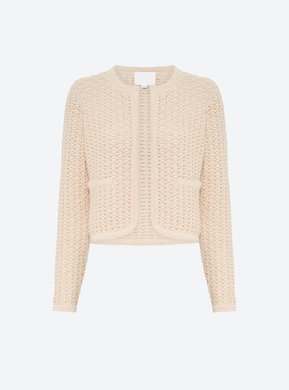 veste courte maille tweedée
