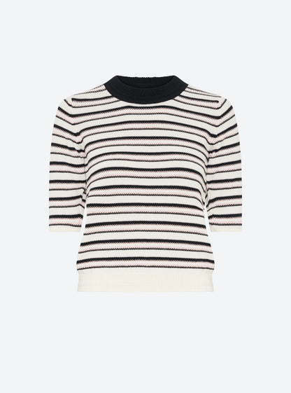 top fin maille rayée colorée