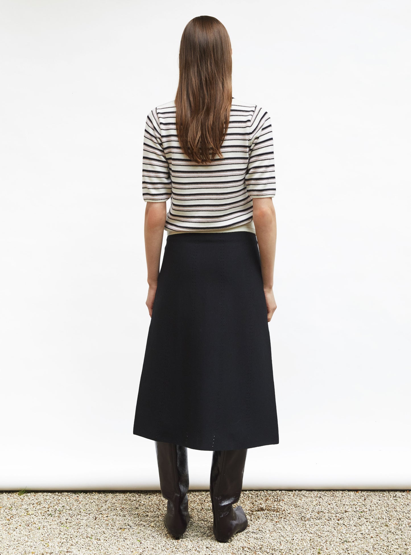 top fin maille rayée colorée