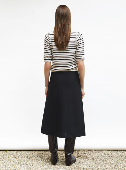 top fin maille rayée colorée