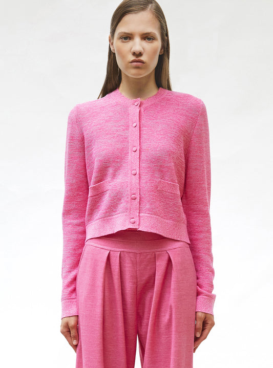 cardigan maille point mousse