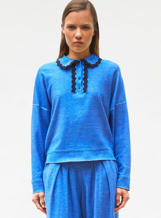 chemise maille col croquet