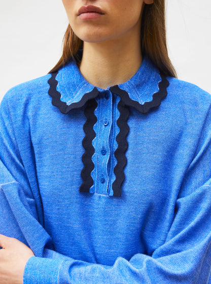 chemise maille col croquet