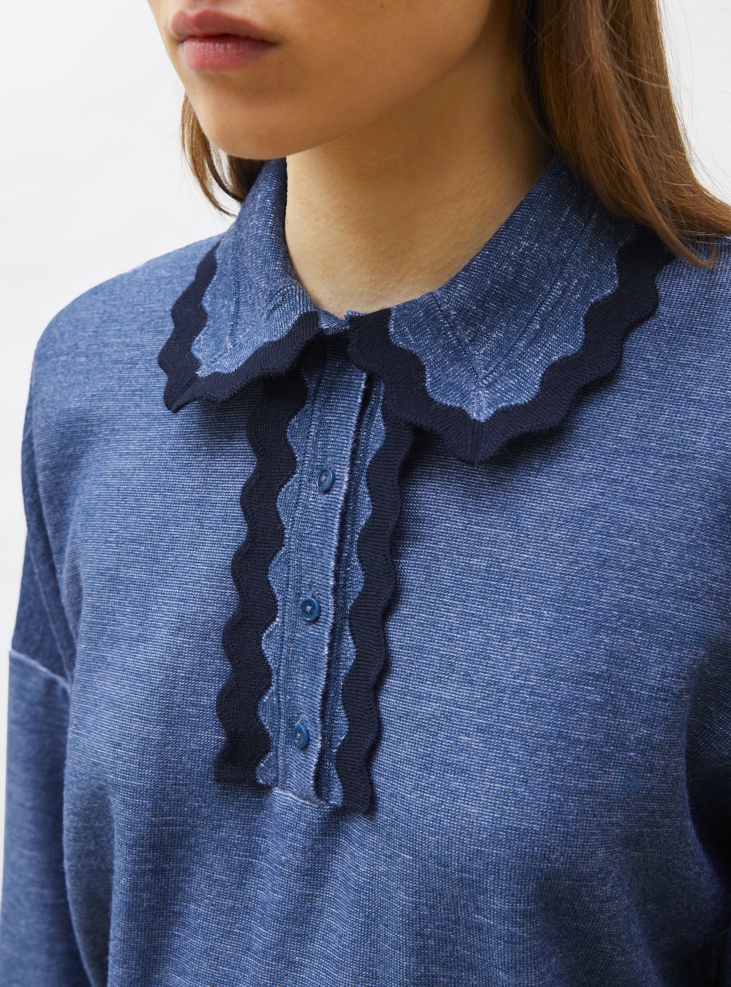 chemise maille col croquet