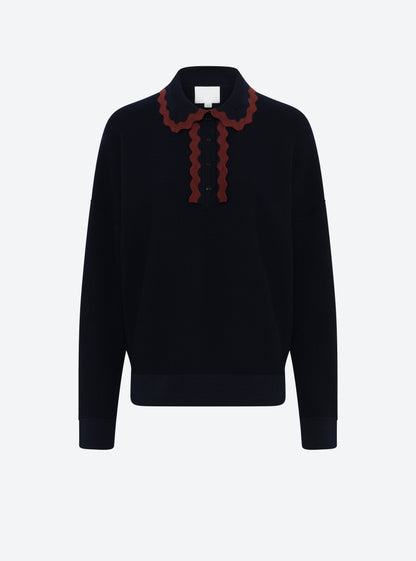 chemise maille col croquet