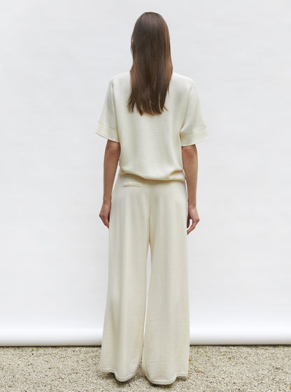 top ample maille col croquet