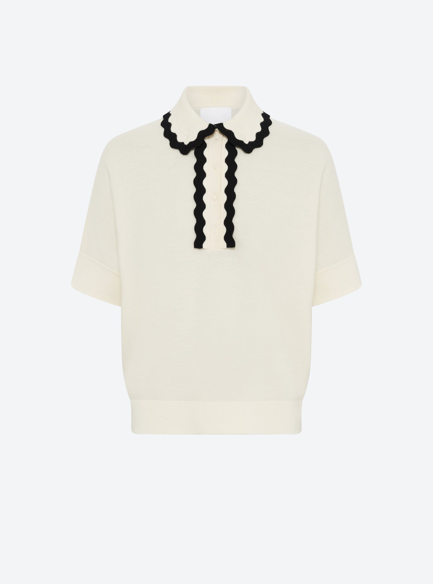 top ample maille col croquet
